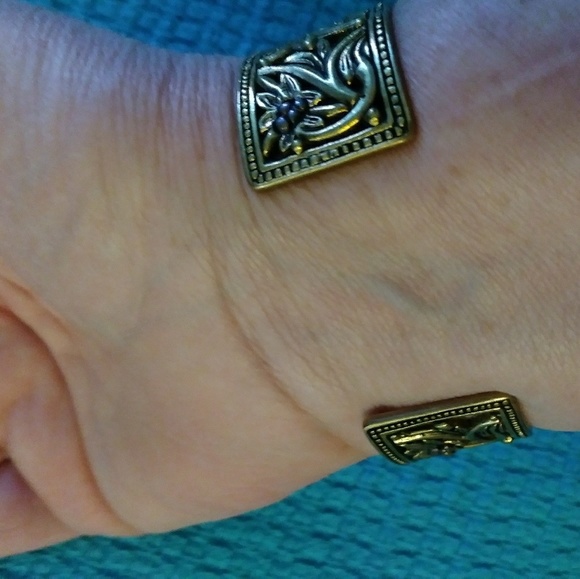 Bronz & Sterling Silver Cuff Bracelet - Picture 6 of 8